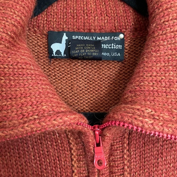 100% Alpaca ALPACA CONNECTION Zip Pocket Cardigan Sweater Jacket - Picture 12 of 12